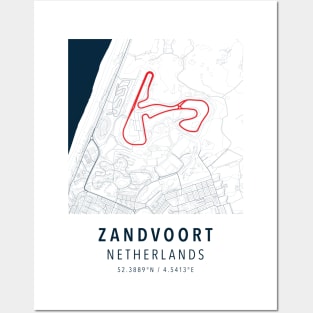 zandvoort circuit simple map Posters and Art